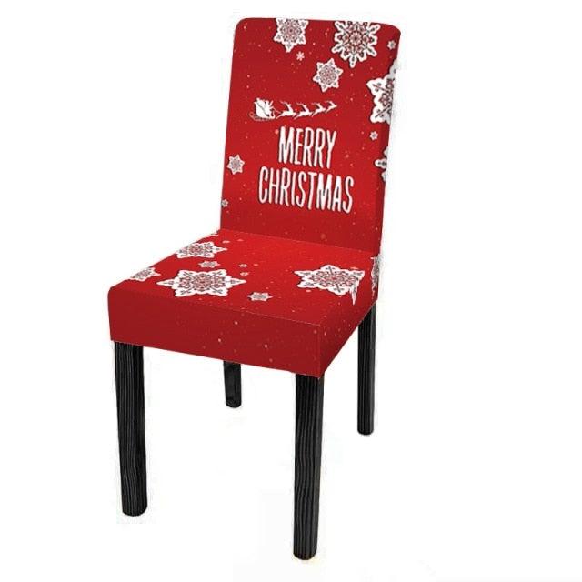 Christmas Decoration Set Stylish Christmas Chair Cover Decoration Jacquard Removable Washable Cushion Covers Armchair Modern For Home Banquet Hotel Spandex Holiday Parsons Chair Cover for Christmas Decoration Home Decor Ceremony Santa Claus