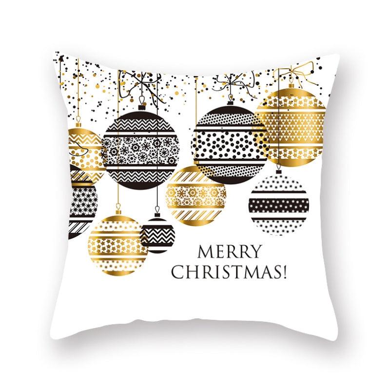 Christmas Decorations Snowflake Santa Claus Merry Christmas Cover Cushion Pillowcase Xmas Holiday Couch Pillows Rustic Christmas Decorations Winter Pillowcase for Living Room Home Happy New Year