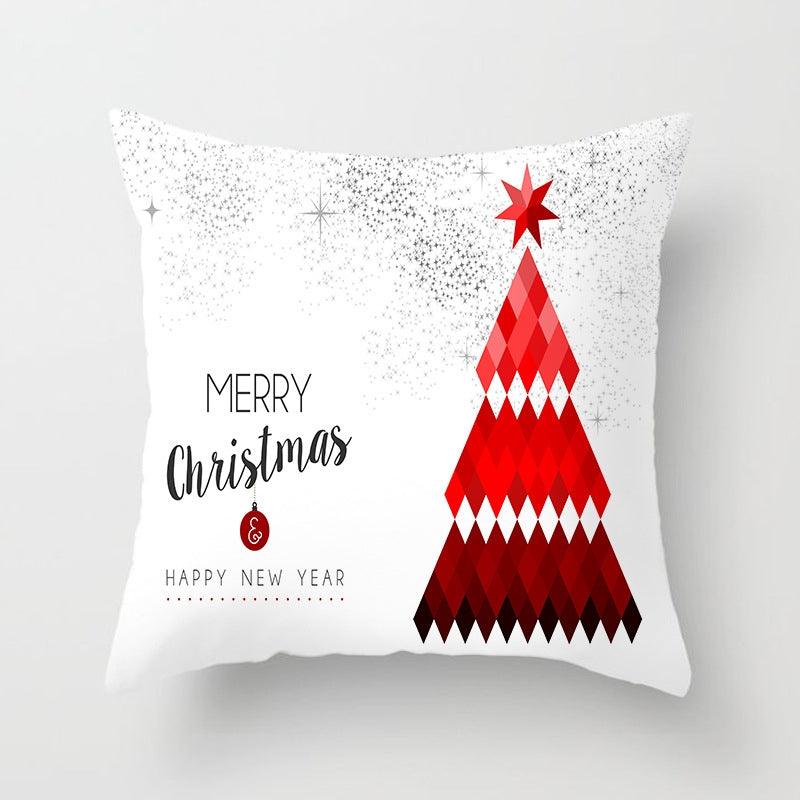 Christmas Decorations Snowflake Santa Claus Merry Christmas Cover Cushion Pillowcase Xmas Holiday Couch Pillows Rustic Christmas Decorations Winter Pillowcase for Living Room Home Happy New Year