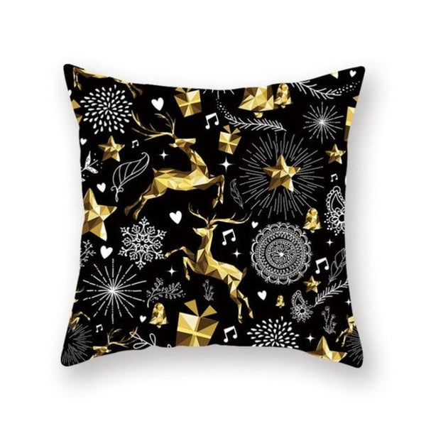 Christmas Decorations Snowflake Santa Claus Merry Christmas Cover Cushion Pillowcase Xmas Holiday Couch Pillows Rustic Christmas Decorations Winter Pillowcase for Living Room Home Happy New Year