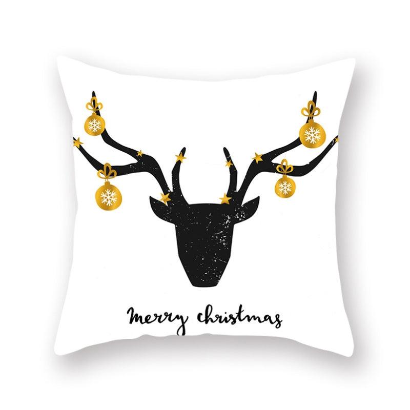 Christmas Decorations Snowflake Santa Claus Merry Christmas Cover Cushion Pillowcase Xmas Holiday Couch Pillows Rustic Christmas Decorations Winter Pillowcase for Living Room Home Happy New Year