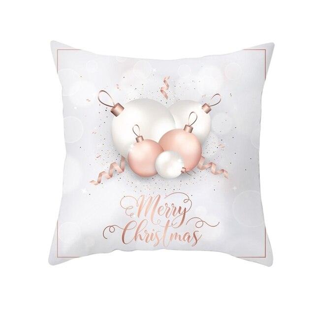 Christmas Decorations Snowflake Santa Claus Merry Christmas Cover Cushion Pillowcase Xmas Holiday Couch Pillows Rustic Christmas Decorations Winter Pillowcase for Living Room Home Happy New Year