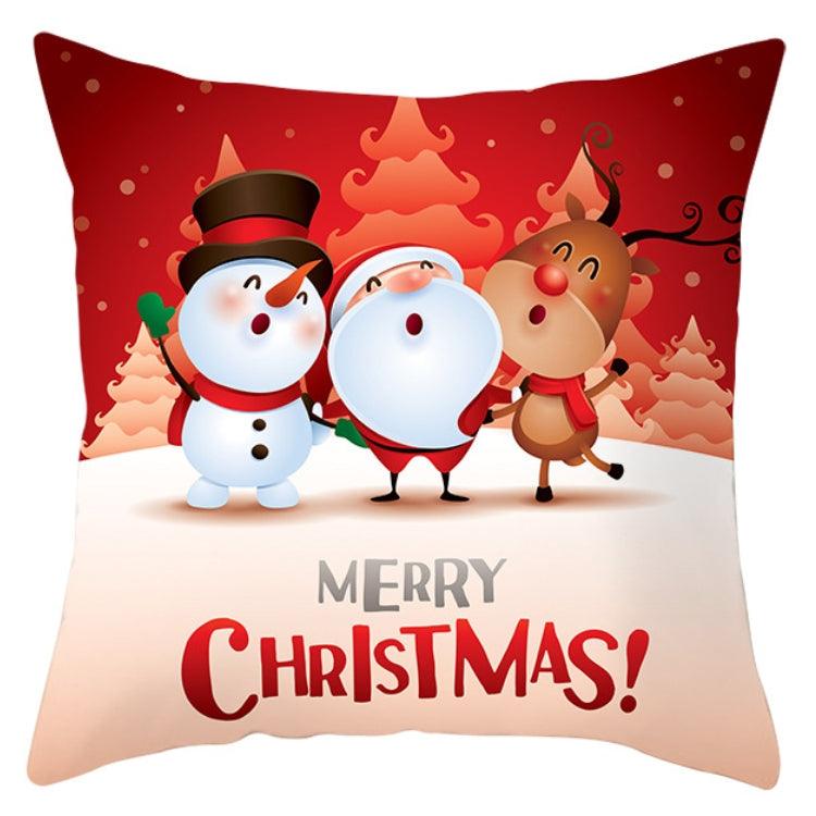 Christmas Decorations Snowflake Santa Claus Merry Christmas Cover Cushion Pillowcase Xmas Holiday Couch Pillows Rustic Christmas Decorations Winter Pillowcase for Living Room Home Happy New Year