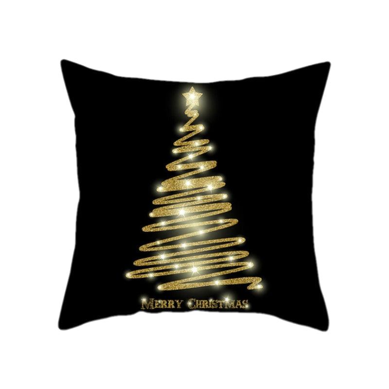 Christmas Decorations Snowflake Santa Claus Merry Christmas Cover Cushion Pillowcase Xmas Holiday Couch Pillows Rustic Christmas Decorations Winter Pillowcase for Living Room Home Happy New Year