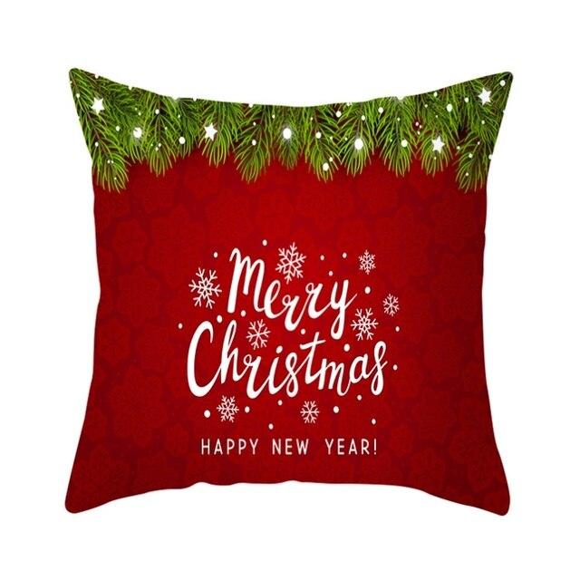 Christmas Decorations Snowflake Santa Claus Merry Christmas Cover Cushion Pillowcase Xmas Holiday Couch Pillows Rustic Christmas Decorations Winter Pillowcase for Living Room Home Happy New Year
