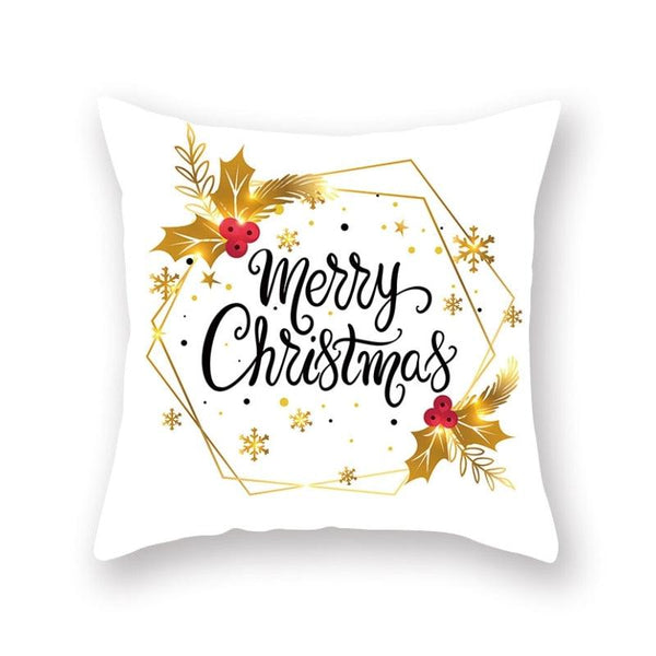 Christmas Decorations Snowflake Santa Claus Merry Christmas Cover Cushion Pillowcase Xmas Holiday Couch Pillows Rustic Christmas Decorations Winter Pillowcase for Living Room Home Happy New Year