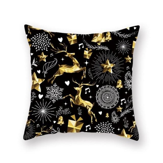 Christmas Decorations Snowflake Santa Claus Merry Christmas Cover Cushion Pillowcase Xmas Holiday Couch Pillows Rustic Christmas Decorations Winter Pillowcase for Living Room Home Happy New Year