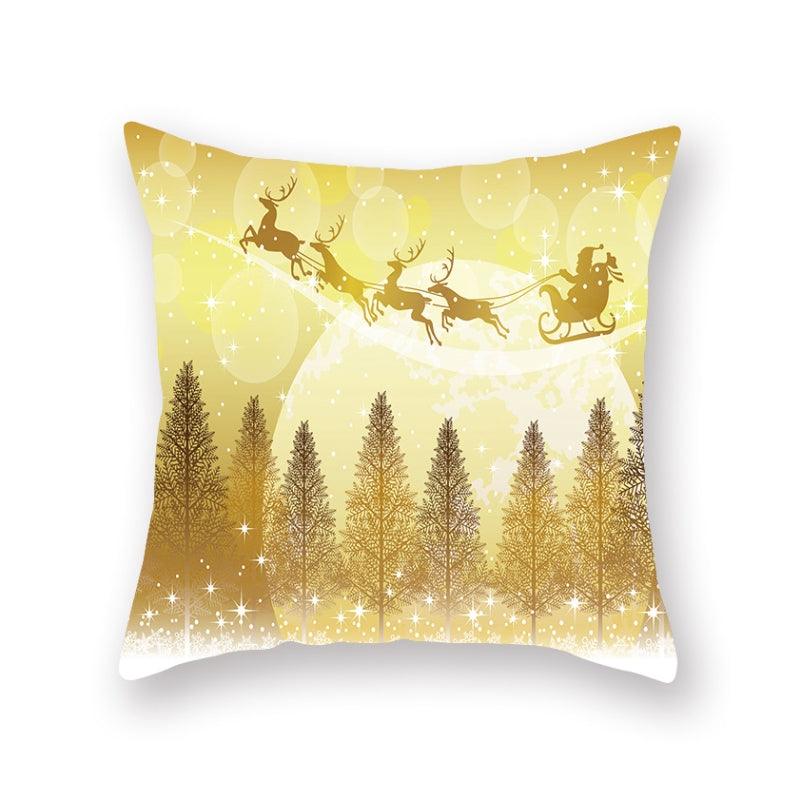 Christmas Decorations Snowflake Santa Claus Merry Christmas Cover Cushion Pillowcase Xmas Holiday Couch Pillows Rustic Christmas Decorations Winter Pillowcase for Living Room Home Happy New Year