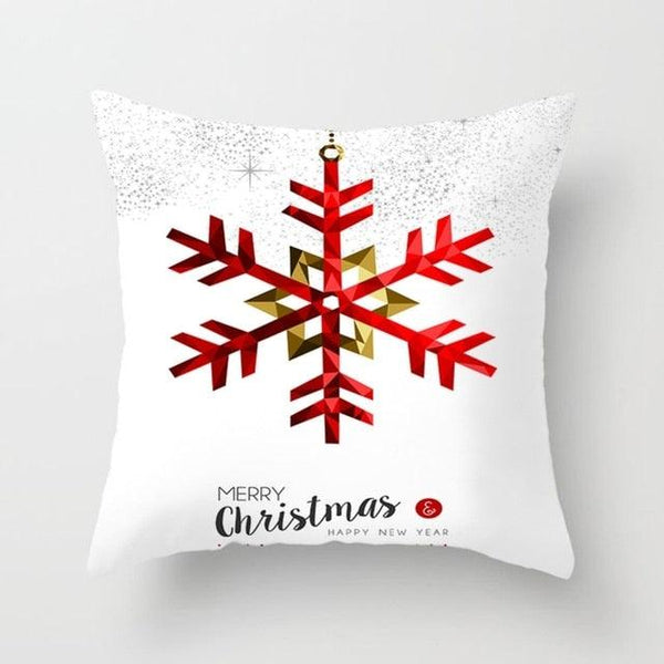 Christmas Decorations Snowflake Santa Claus Merry Christmas Cover Cushion Pillowcase Xmas Holiday Couch Pillows Rustic Christmas Decorations Winter Pillowcase for Living Room Home Happy New Year