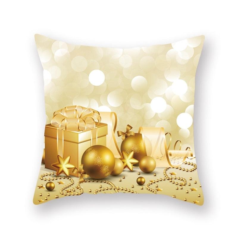 Christmas Decorations Snowflake Santa Claus Merry Christmas Cover Cushion Pillowcase Xmas Holiday Couch Pillows Rustic Christmas Decorations Winter Pillowcase for Living Room Home Happy New Year