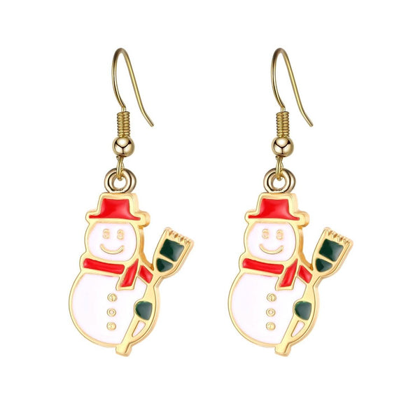 Christmas Ear Decor Hooks Creative Ladies Holiday Earrings