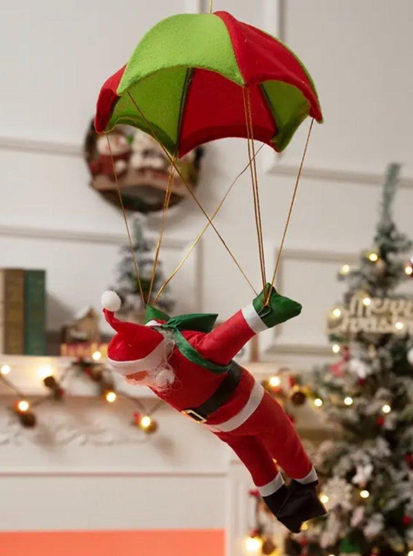 Christmas Electric Santa Decor, Santa Climbing Ropes & Ladder Toy Ornament