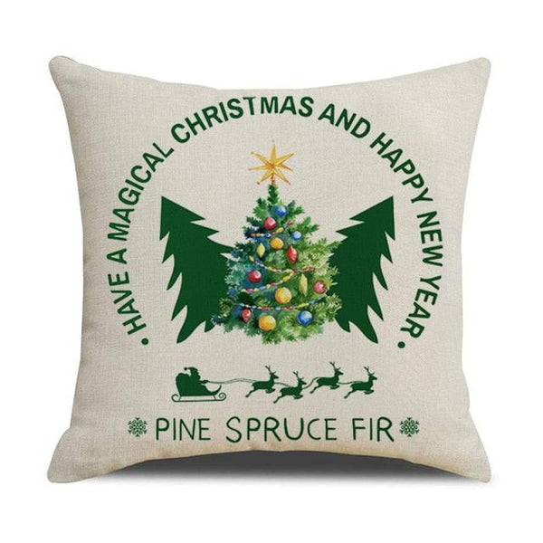 Christmas Green Stripe Pattern Cotton Linen Throw Pillow Christmas Stripe Pillow Cases Christmas Green Decorative Cushion Cover Cotton Linen Pillowcase Indoor Sofa Decorations Home Sofa Decorative Pillowcase 45X45CM