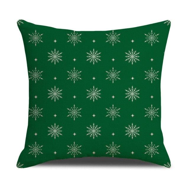 Christmas Green Stripe Pattern Cotton Linen Throw Pillow Christmas Stripe Pillow Cases Christmas Green Decorative Cushion Cover Cotton Linen Pillowcase Indoor Sofa Decorations Home Sofa Decorative Pillowcase 45X45CM