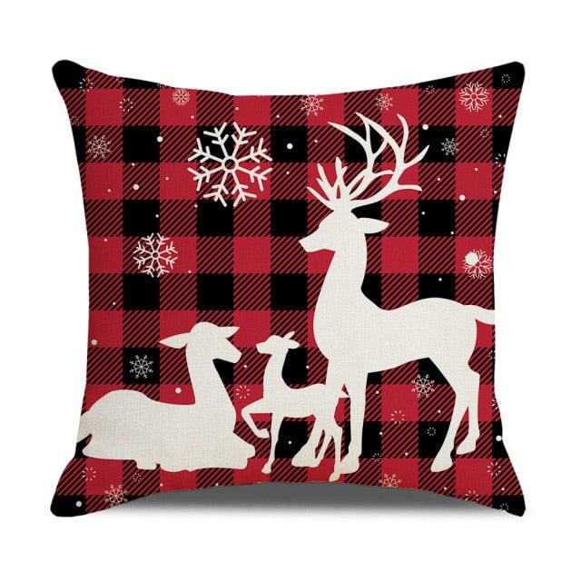 Christmas Pillow Covers Xmas Decorative Christmas Pillow Covers Christmas Decor Pillow Cases Retro Beautiful Cushion Cover Throw Pillowcase Winter Holiday Cushion Case For Home Decor 45x45CM
