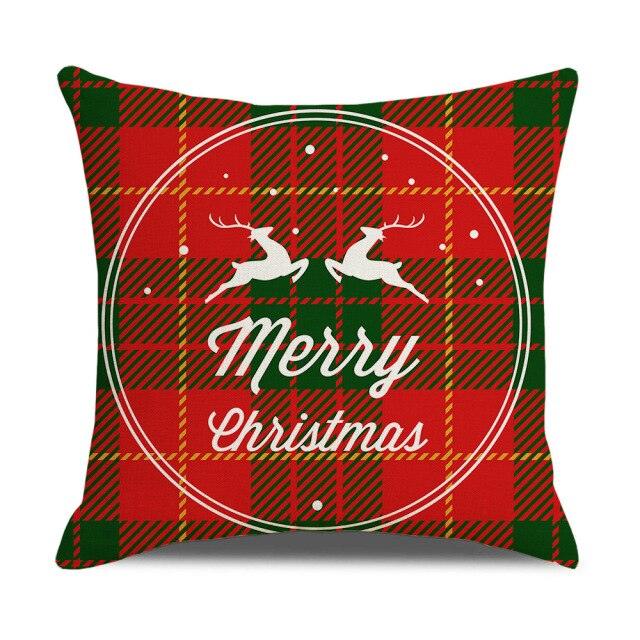 Christmas Pillow Covers Xmas Decorative Christmas Pillow Covers Christmas Decor Pillow Cases Retro Beautiful Cushion Cover Throw Pillowcase Winter Holiday Cushion Case For Home Decor 45x45CM