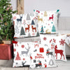 Christmas Pillowcase Merry Christmas Decor For Home Red Green Christmas Pillow Covers Vintage Red Xmas Tree Rustic Home Decorative Cushion Cover 45x45cm Ornament Navidad Gifts New Year 2022