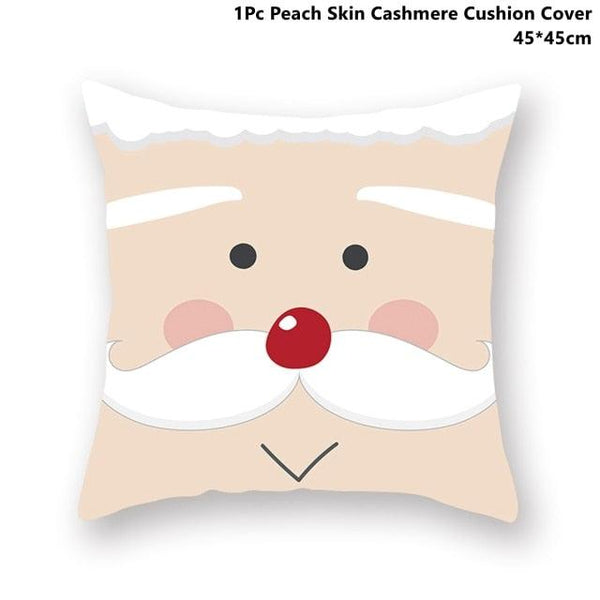 Christmas Pillowcase Santa Cluas Pillow Covers Xmas Holiday Couch Pillows Rustic Christmas Decorations Winter Pillowcase For Home Living Room Xmas Ornaments Navidad Gifts