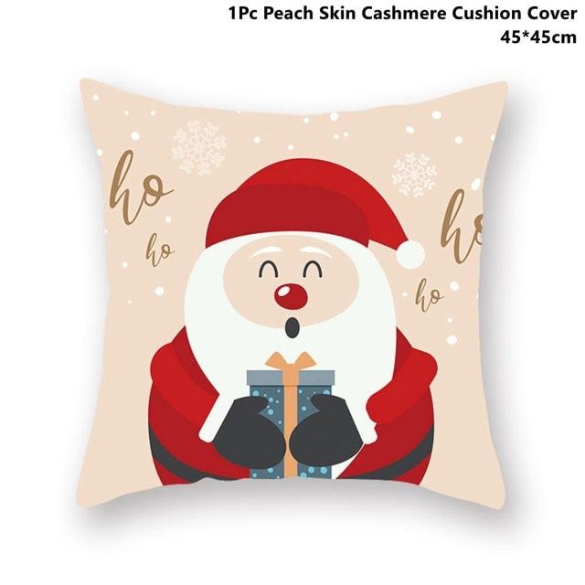 Christmas Pillowcase Santa Cluas Pillow Covers Xmas Holiday Couch Pillows Rustic Christmas Decorations Winter Pillowcase For Home Living Room Xmas Ornaments Navidad Gifts