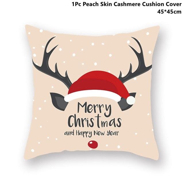 Christmas Pillowcase Santa Cluas Pillow Covers Xmas Holiday Couch Pillows Rustic Christmas Decorations Winter Pillowcase For Home Living Room Xmas Ornaments Navidad Gifts