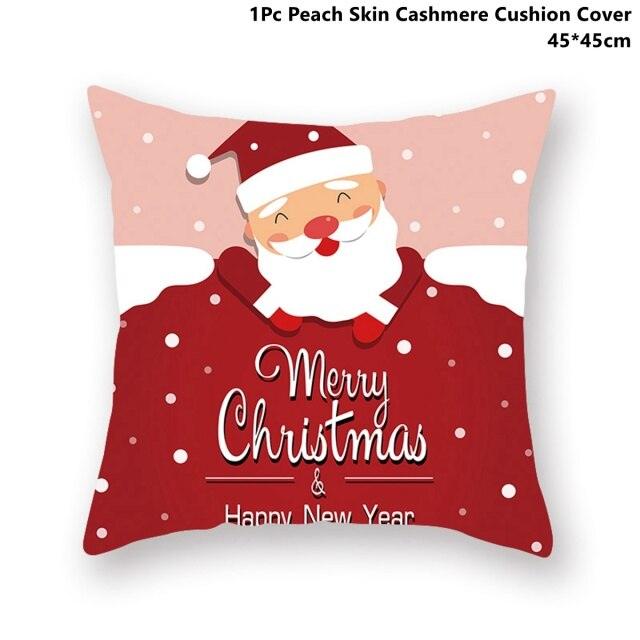 Christmas Pillowcase Santa Cluas Pillow Covers Xmas Holiday Couch Pillows Rustic Christmas Decorations Winter Pillowcase For Home Living Room Xmas Ornaments Navidad Gifts