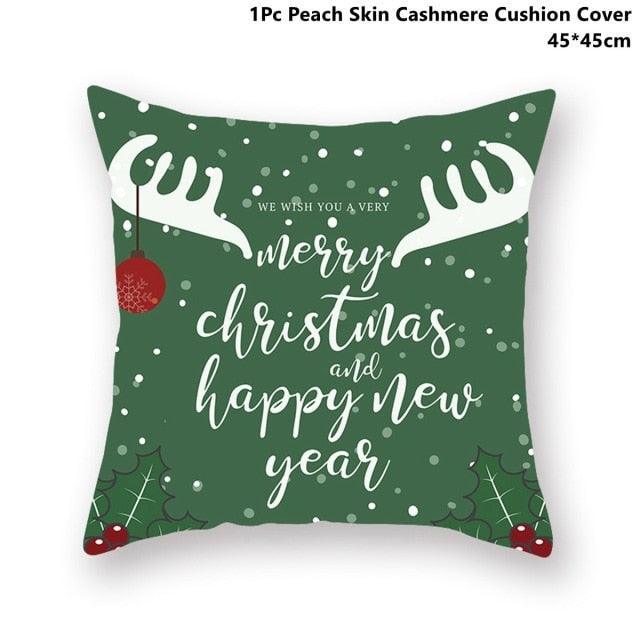 Christmas Pillowcase Santa Cluas Pillow Covers Xmas Holiday Couch Pillows Rustic Christmas Decorations Winter Pillowcase For Home Living Room Xmas Ornaments Navidad Gifts