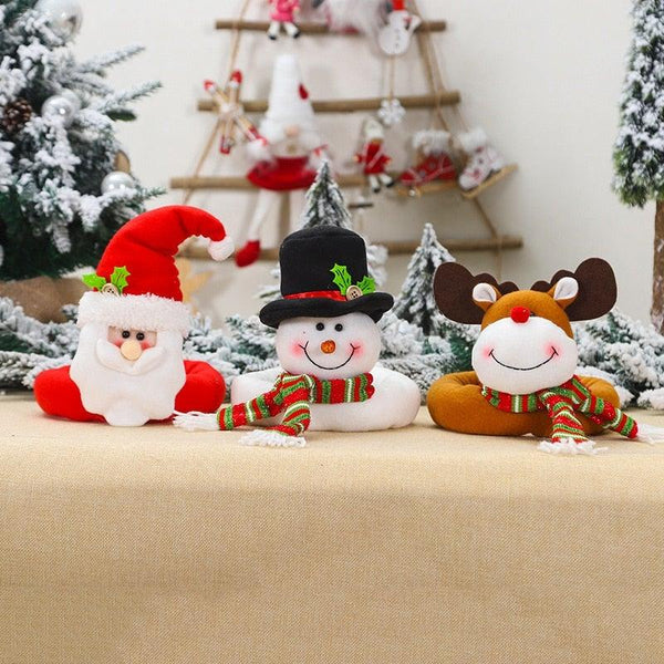 Christmas Plaid Curtain Buckle Santa Snowman Curtain Tiebacks Tie Rope Christmas Decor Curtain Buckle Santa Claus Holdback Decor Snowman Drapes Holder For Home Window Xmas Ornaments Gift