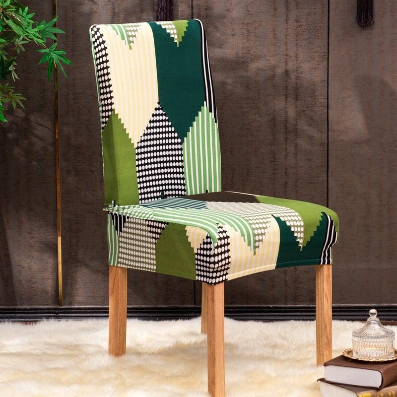 Christmas Printing Dining Chair Covers Modern Removable Anti-dirty Kitchen Seat Case Stretch Chair Slipcovers for Home Banquet Dining Room Chair Protector Seat Protector Slipcovers Stretch Removable Washable Printed Dining Chair Seat Covers for Kitchen