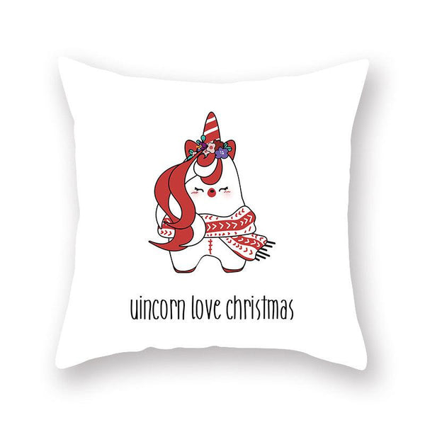 Christmas Xmas Red Pillow Case Tree Decoration Xmas Series Cushion Cover Case Pillow Zippered Square Pillowcase Santa Claus Cushion Cover Christmas Decorations For Home Snowman 45x45CM