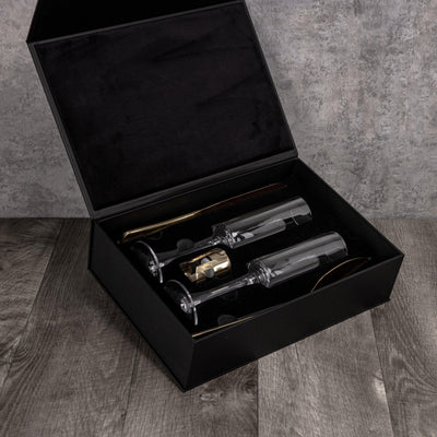 Arbane Champagne Glass Set with Cake Knife