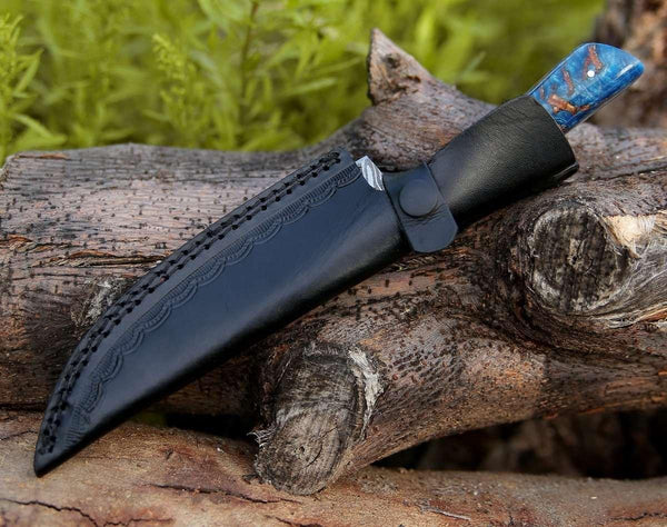 Cinder Damascus Chef Knife with Pine Cone Handle - Gifts for You 'n Me