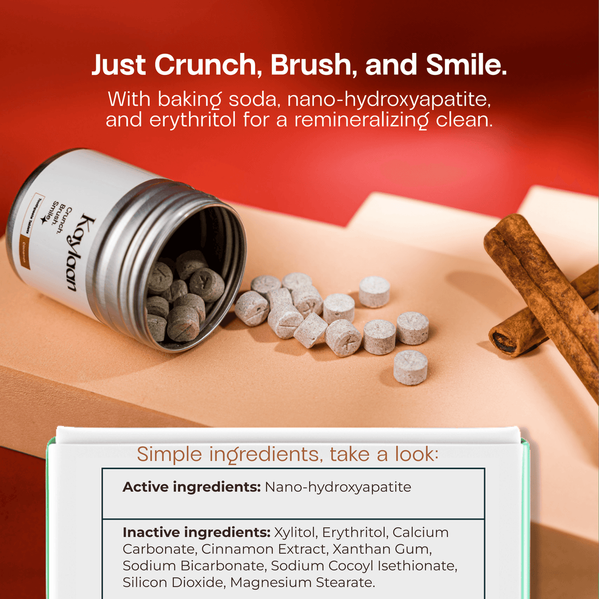 Non-Fluoride Cinnamon Toothpaste Tablets Refill