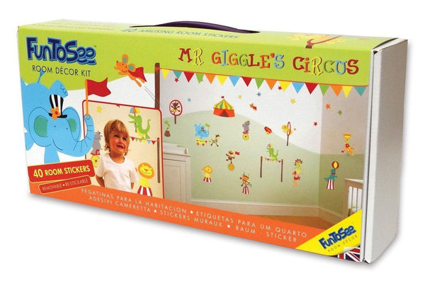 Mr Giggles Circus Animals Nursery Wall Decals