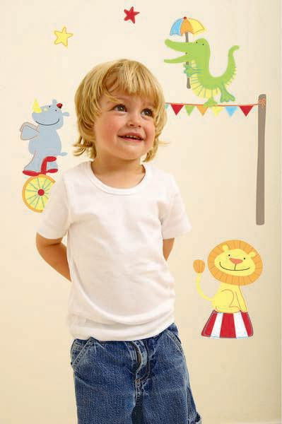 Mr Giggles Circus Animals Nursery Wall Decals