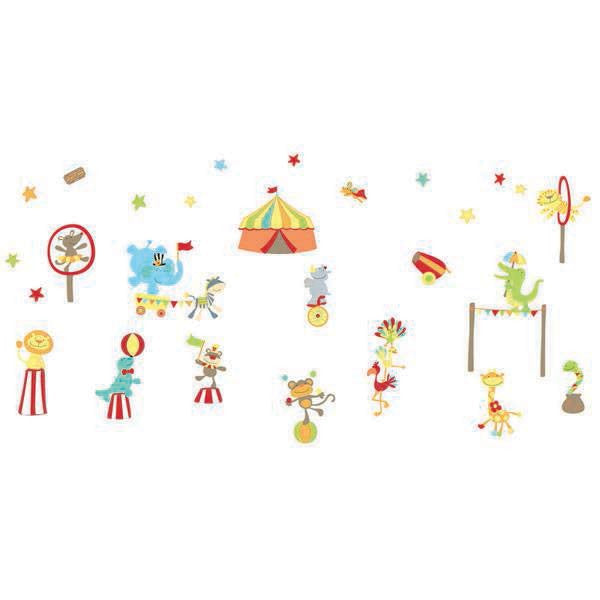 Mr Giggles Circus Animals Nursery Wall Decals