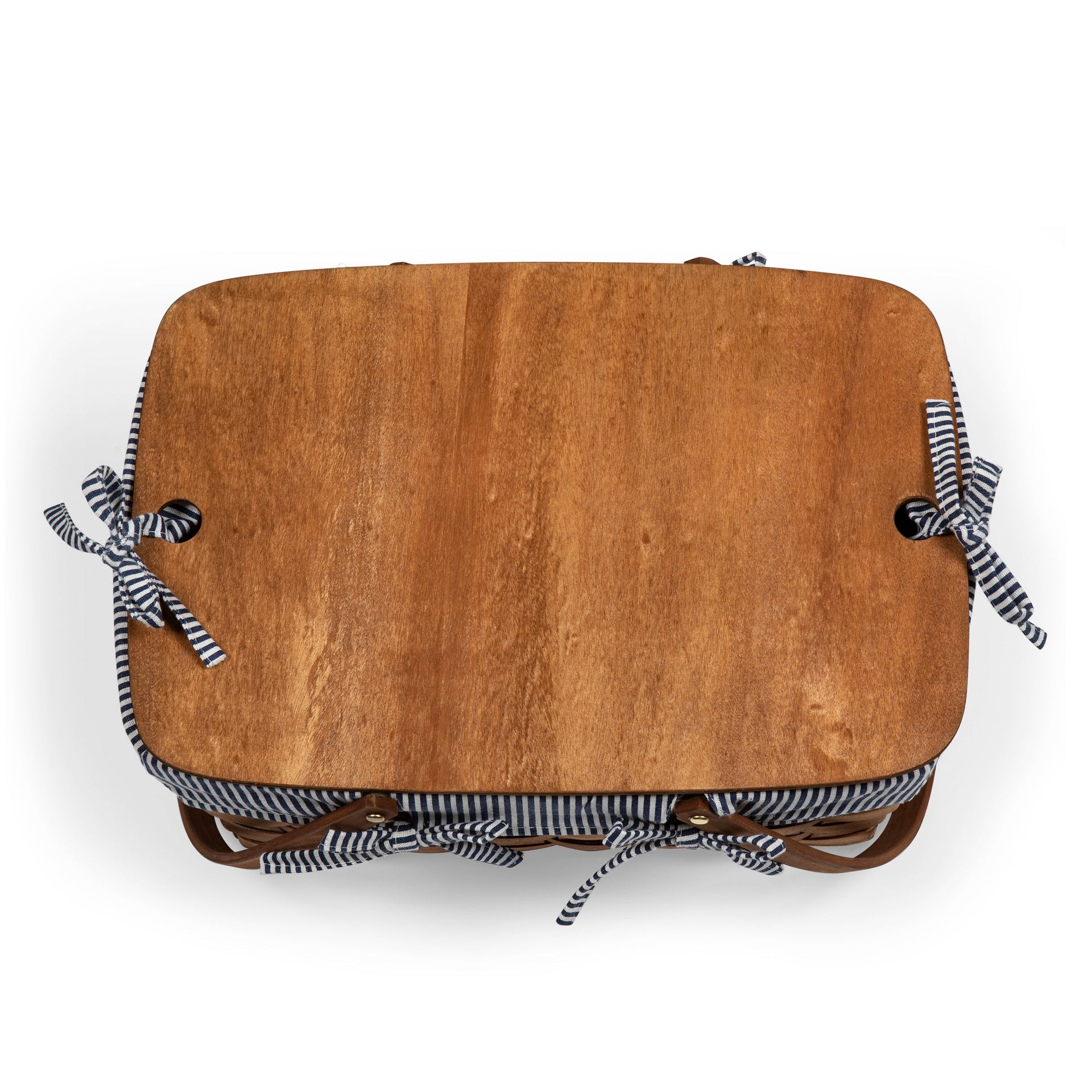 Kansas Handwoven Wood Picnic Basket