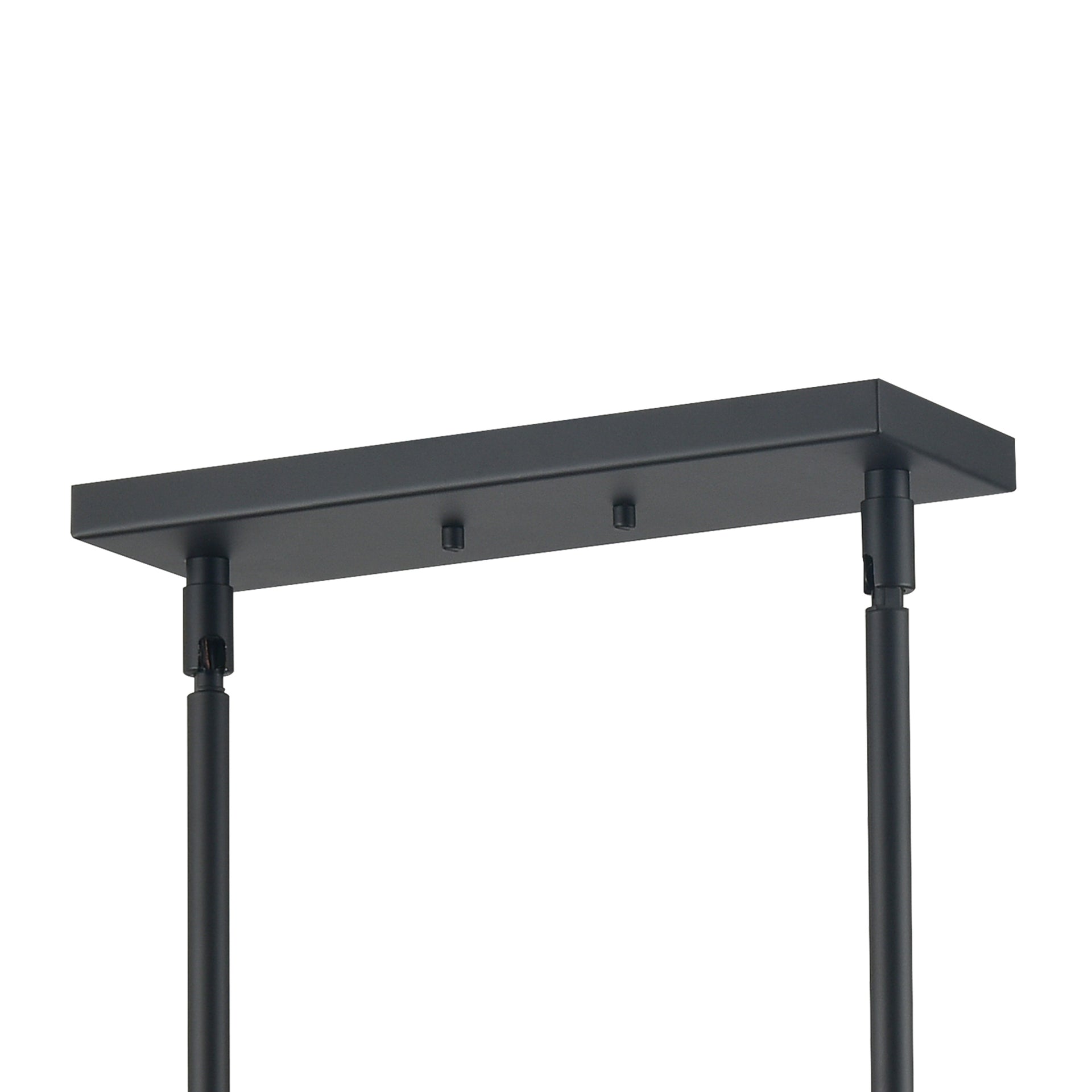 Dylan 39'' Wide 4-Light Linear Chandelier - Matte Black with Nickel Sockets