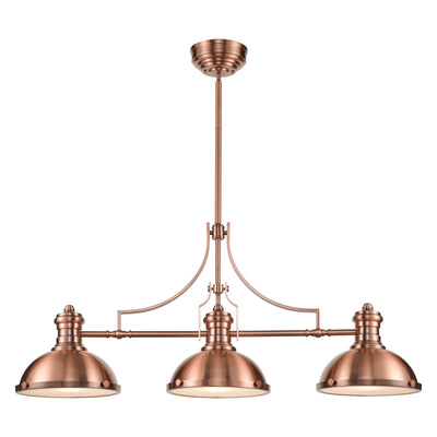 Chadwick 47'' Wide 3-Light Linear Chandelier - Antique Copper