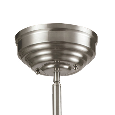 Chadwick 47'' Wide 3-Light Linear Chandelier - Satin Nickel with Gloss White