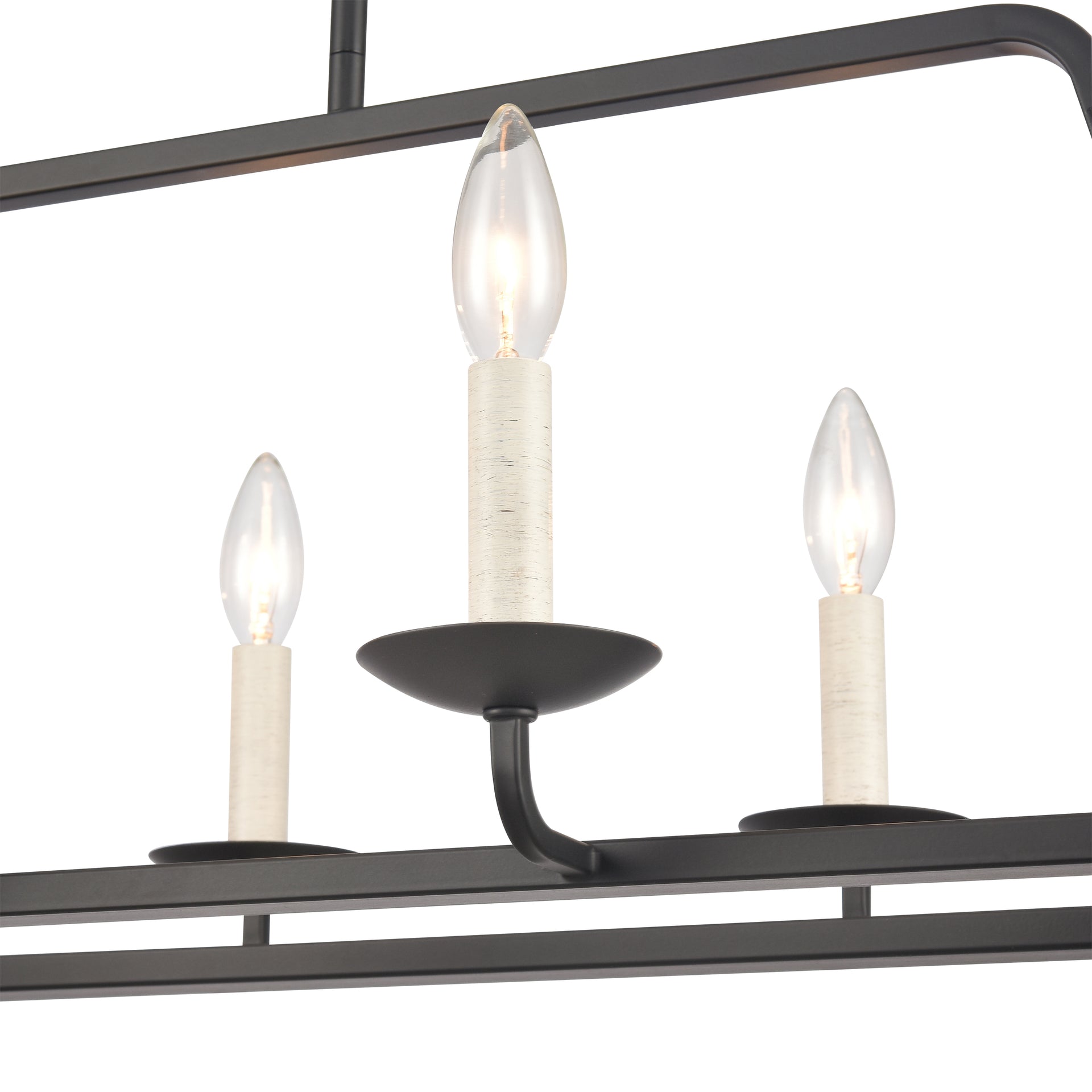 Ellisville 34'' Wide 6-Light Chandelier - Matte Black