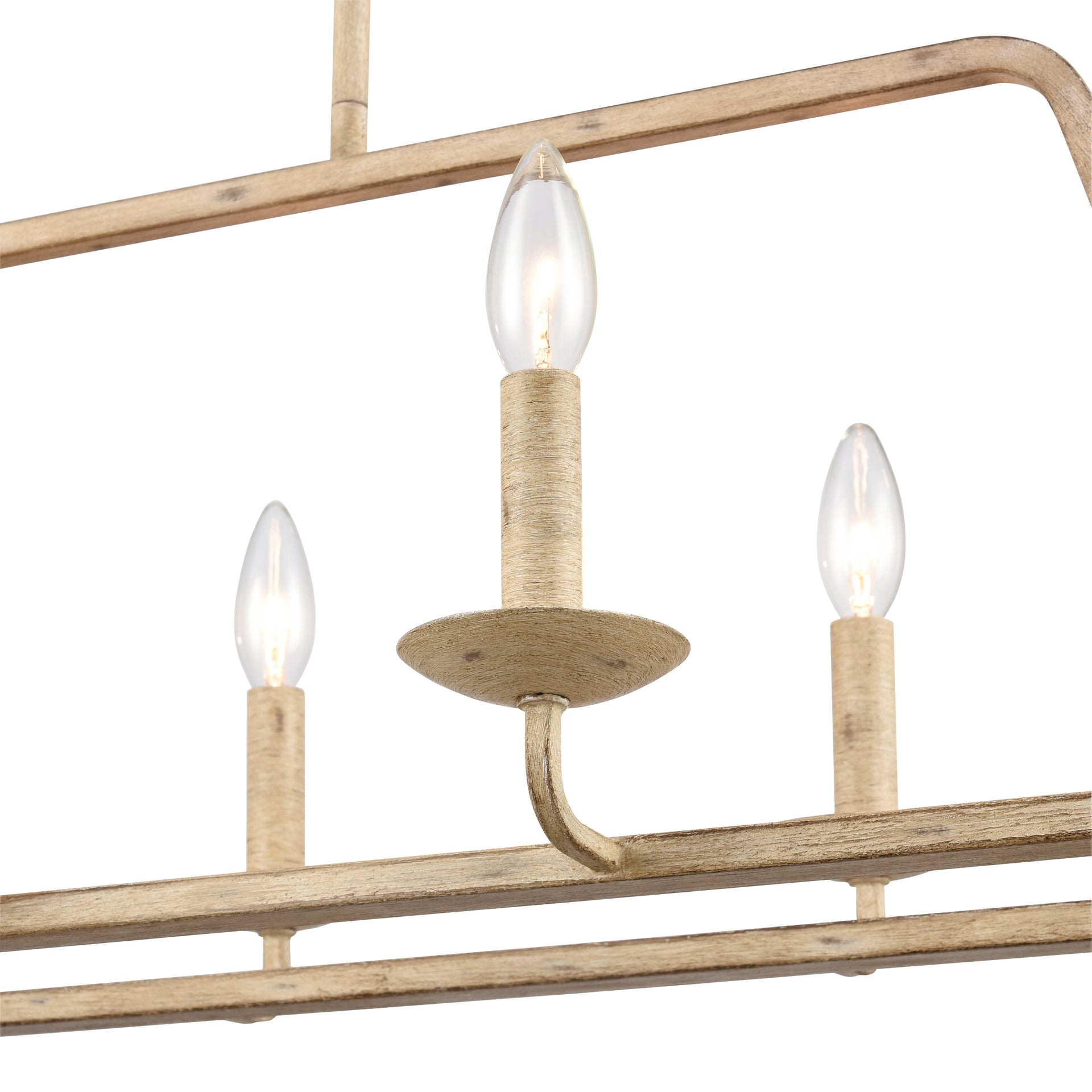 Ellisville 34'' Wide 6-Light Chandelier - Antique Cream