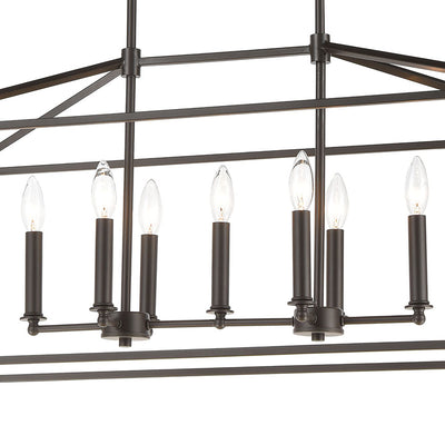 Fairfax 36'' Wide 7-Light Linear Chandelier - Oil Rubbed Bronze