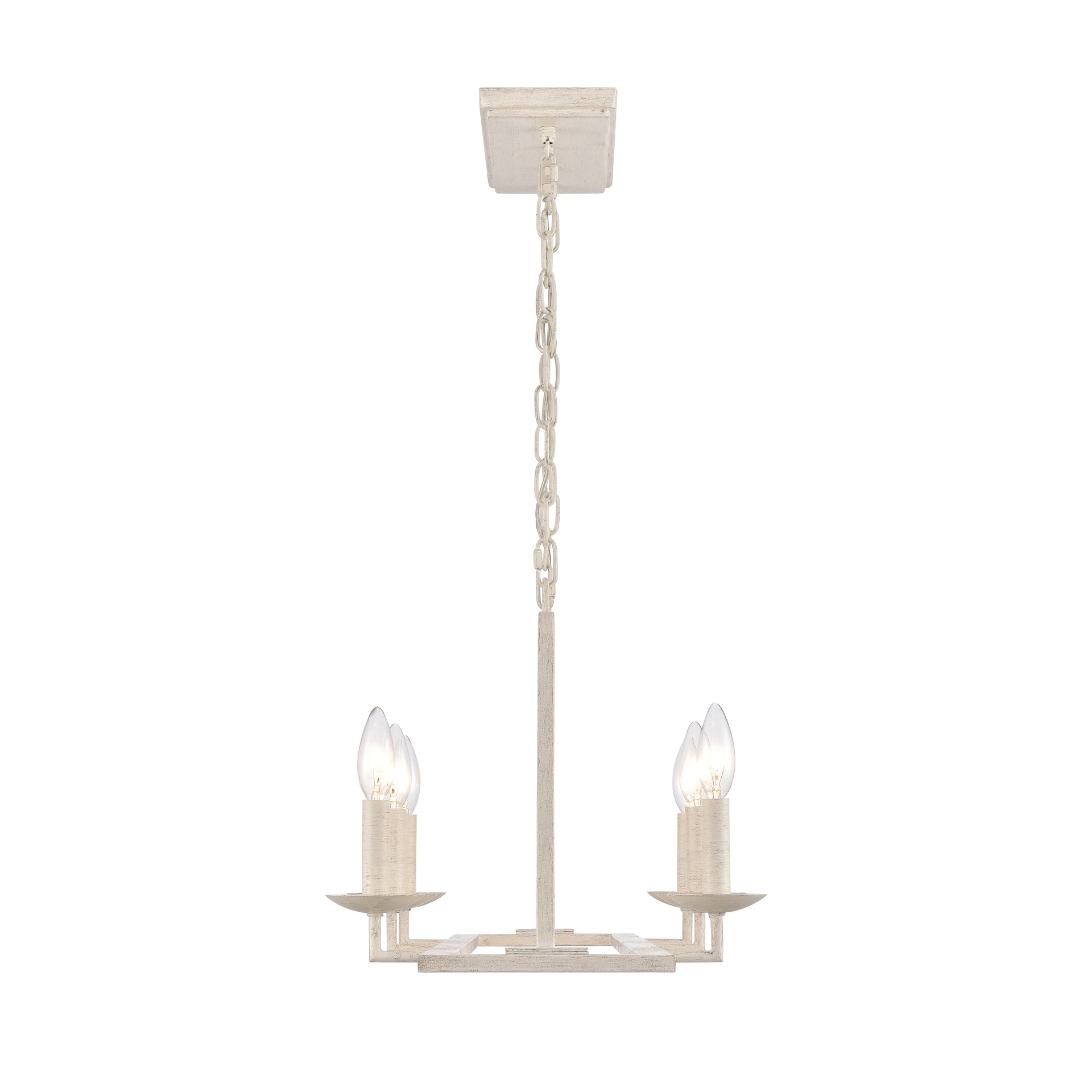 Joanie 34'' Wide 6-Light Linear Chandelier - Antique White