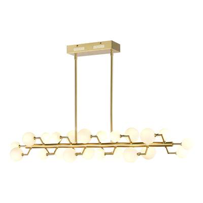 Keir 43'' Wide 22-Light Linear Chandelier - Brass
