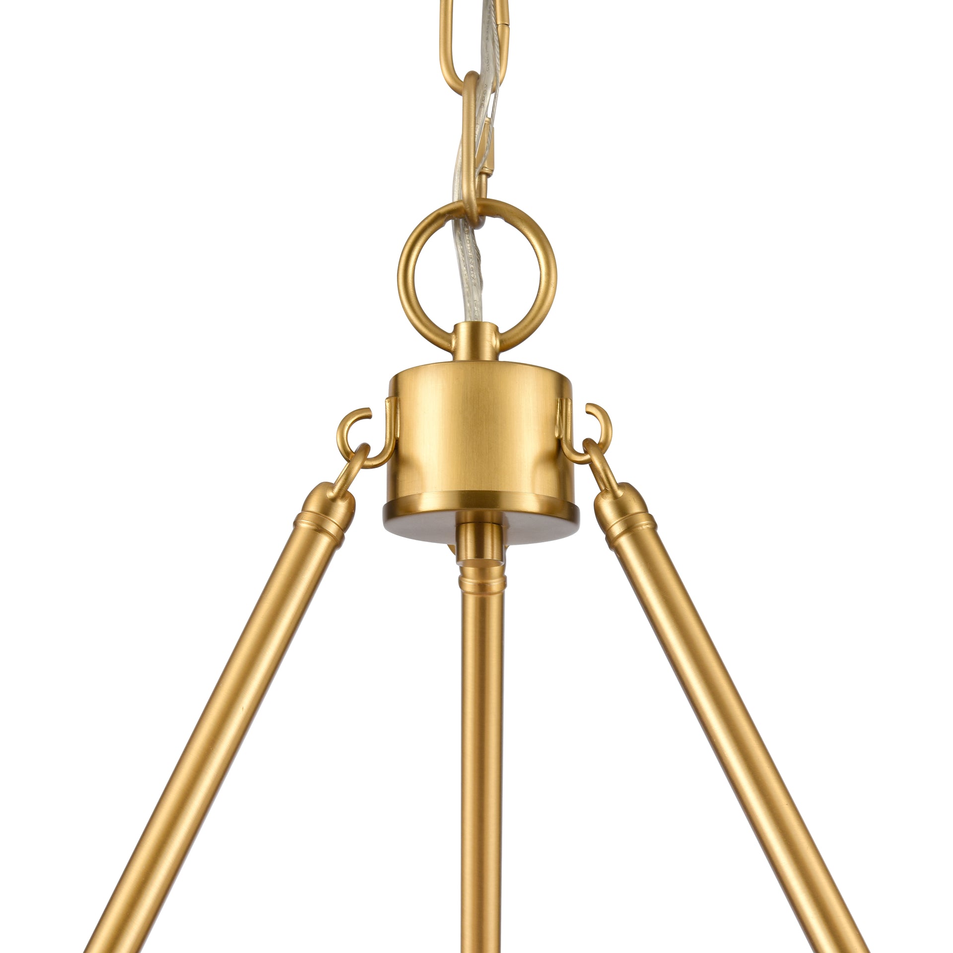 Abaca 20'' Wide 3-Light Chandelier - Brushed Gold