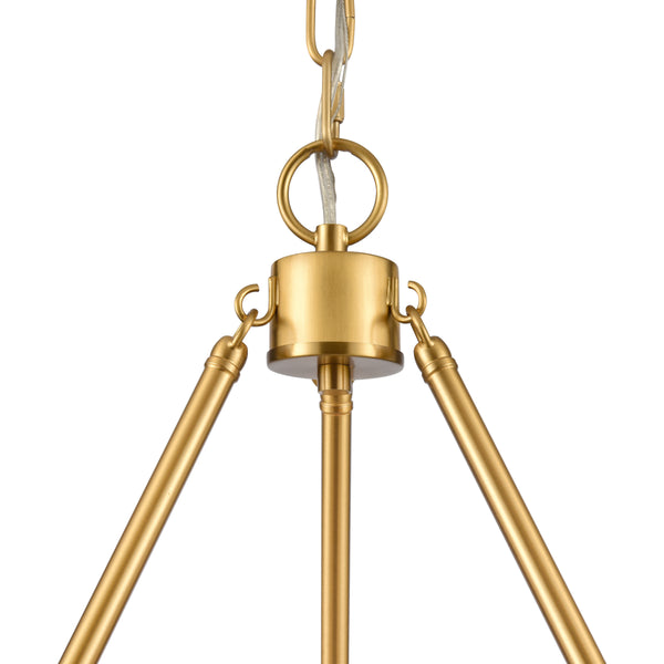 Abaca 20'' Wide 3-Light Chandelier - Brushed Gold