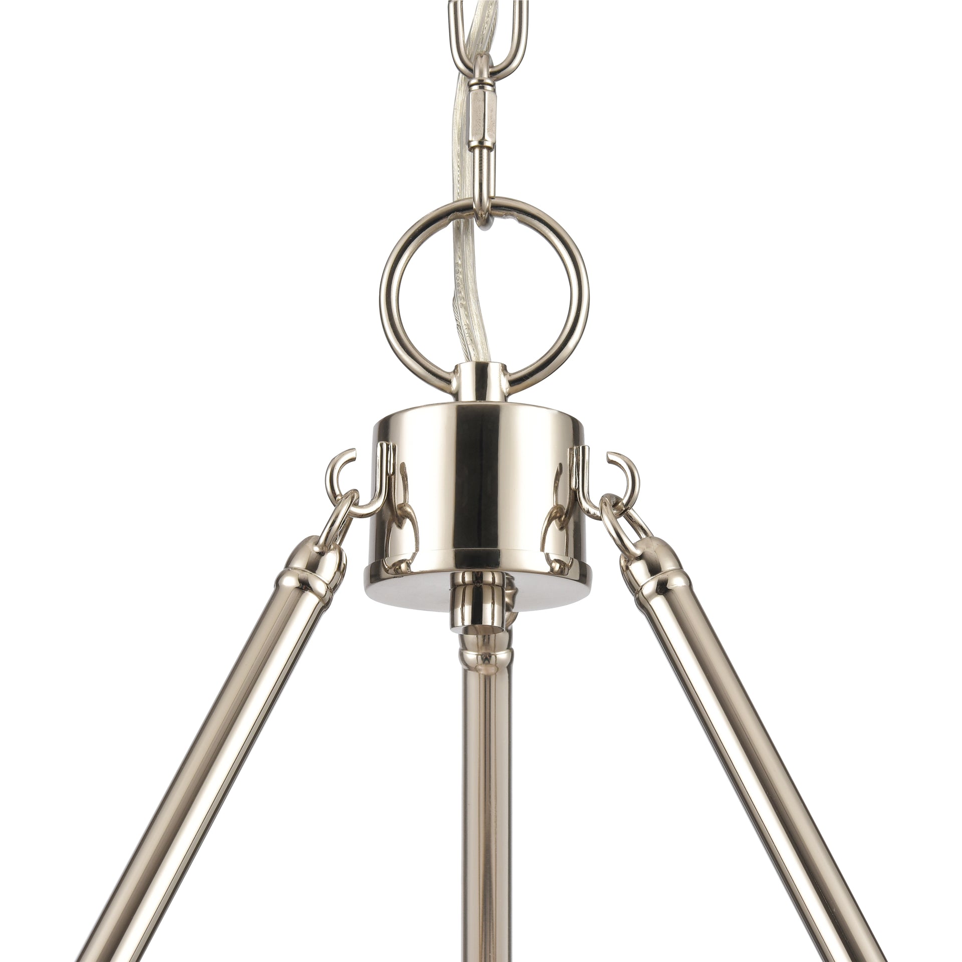 Abaca 20'' Wide 3-Light Chandelier - Polished Nickel