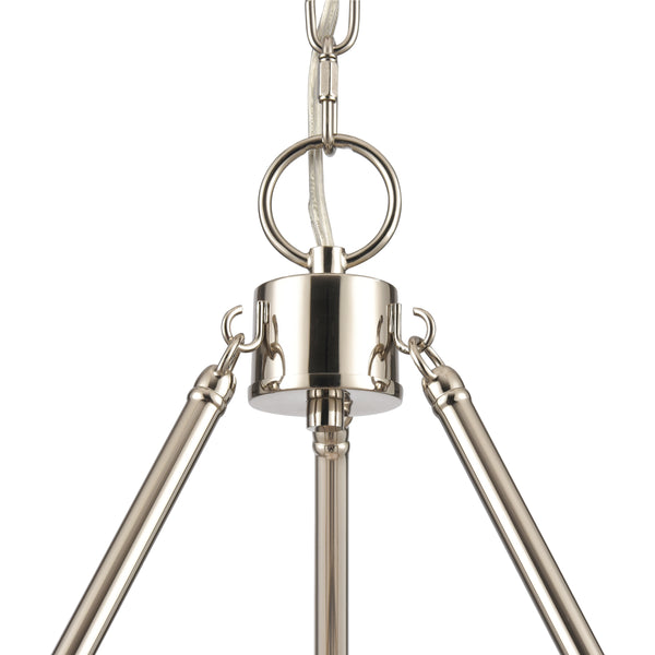Abaca 20'' Wide 3-Light Chandelier - Polished Nickel