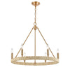 Abaca 27'' Wide 6-Light Chandelier - Satin Brass