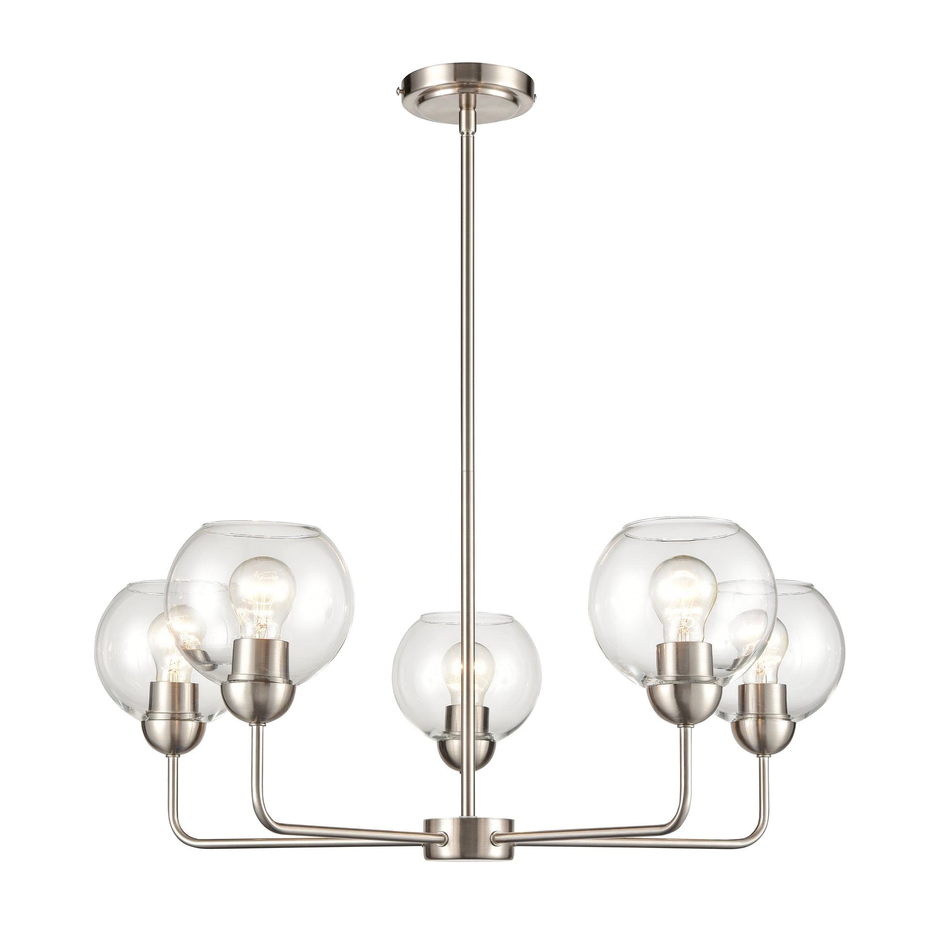 Astoria 28'' Wide 5-Light Chandelier - Brushed Nickel